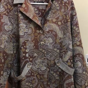 Vintage yellow and brown blazer